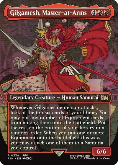 Gilgamesh, Master-at-Arms (Borderless) (Universes Beyond: FINAL FANTASY) Light Play Foil