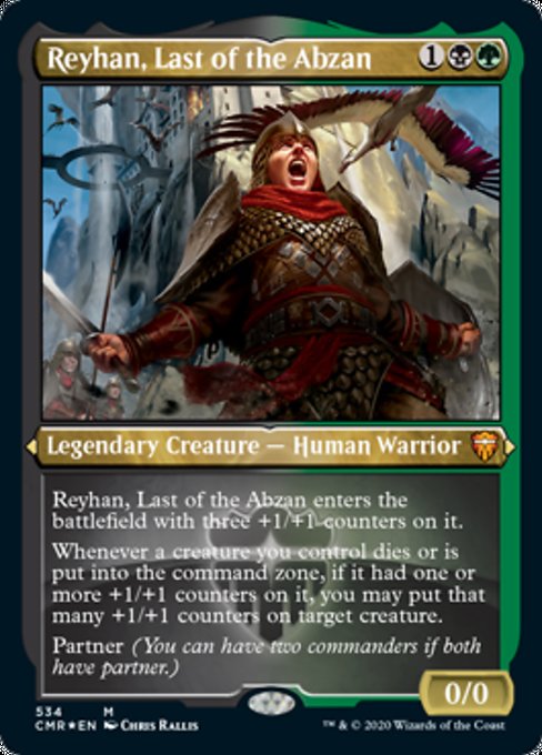 Reyhan, Last of the Abzan (Foil Etched) (Commander Legends) Light Play Foil