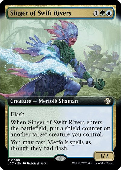 Singer of Swift Rivers (Extended Art) (Commander: The Lost Caverns of Ixalan) Light Play