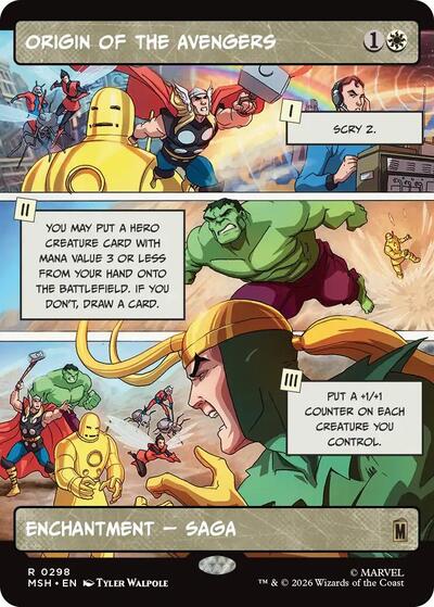 Origin of the Avengers (Borderless) (Marvel Super Heroes) Near Mint Foil