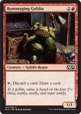 Rummaging Goblin (Magic 2015 Core Set) Medium Play Foil