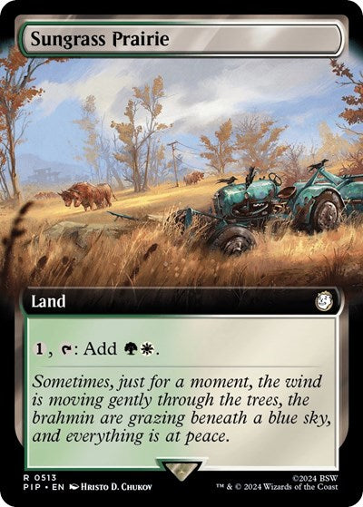 Sungrass Prairie (Extended Art) (Universes Beyond: Fallout) Light Play Foil