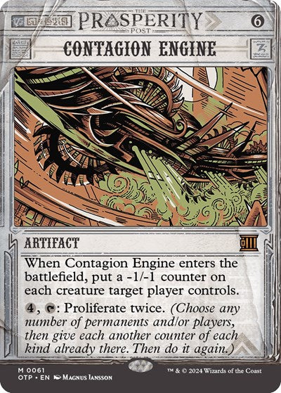 Contagion Engine (Outlaws of Thunder Junction: Breaking News) Light Play Foil