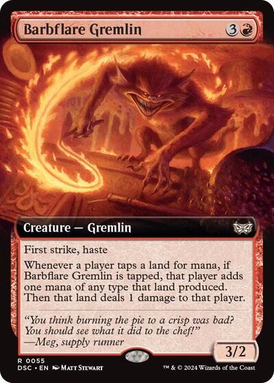 Barbflare Gremlin (Extended Art) (Commander: Duskmourn: House of Horror) Near Mint