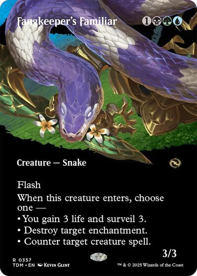 Fangkeeper's Familiar (Borderless) (Tarkir: Dragonstorm) Light Play Foil