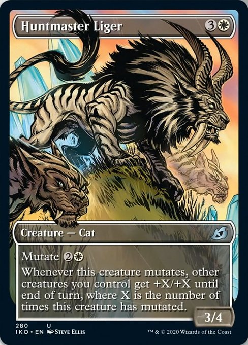 Showcase Huntmaster Liger (Ikoria: Lair of Behemoths) Light Play Foil