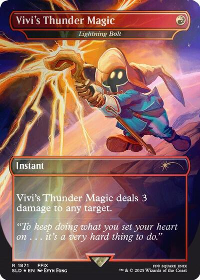Vivi's Thunder Magic - Lightning Bolt (Rainbow Foil) (Secret Lair) Light Play Foil