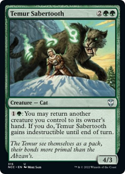 Temur Sabertooth (Commander: Streets of New Capenna) Medium Play