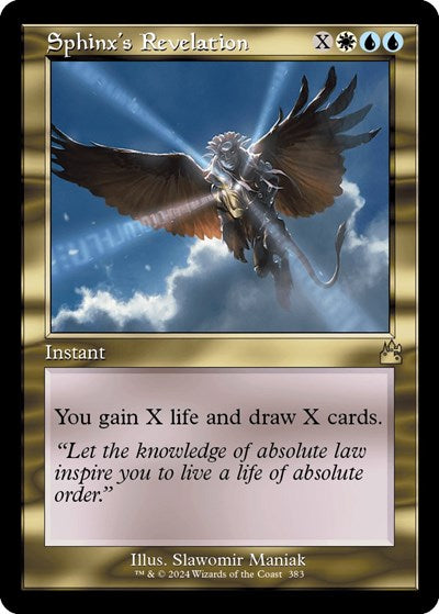 Sphinx's Revelation (Retro Frame) (Ravnica Remastered) Near Mint Foil