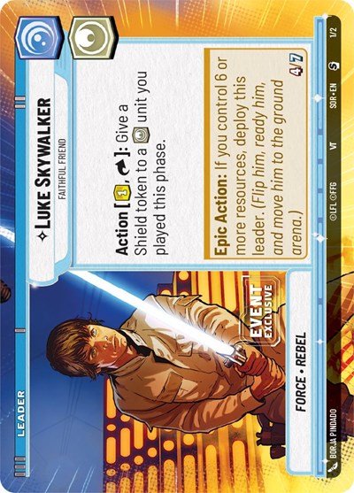 Luke Skywalker Faithful Friend (Hyperspace) (Event Exclusive Promos) Near Mint