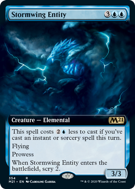 Stormwing Entity (Extended Art) (Magic 2021 Core Set) Light Play