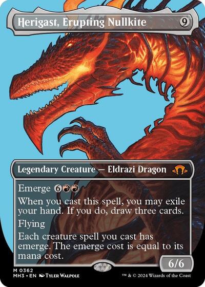 Herigast, Erupting Nullkite (Borderless) (Modern Horizons 3) Near Mint Foil