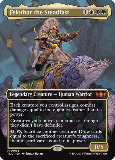 Felothar the Steadfast (Borderless) (Commander: Tarkir: Dragonstorm) Light Play