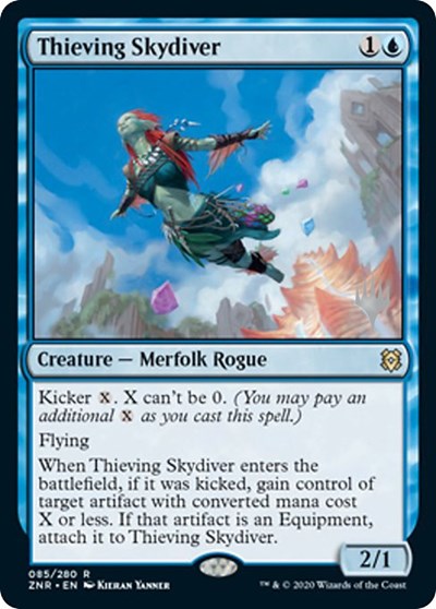 Thieving Skydiver (Promo Pack: Zendikar Rising) Light Play