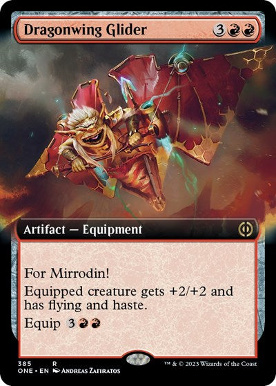 Dragonwing Glider (Extended Art) (Phyrexia: All Will Be One) Light Play Foil