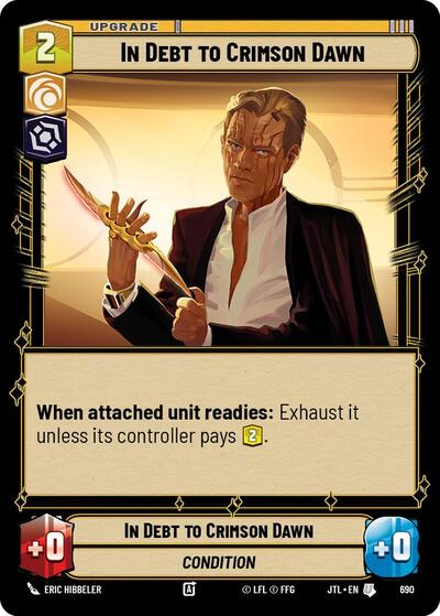 In Debt to Crimson Dawn (Foil) (Jump to Lightspeed) Near Mint Foil