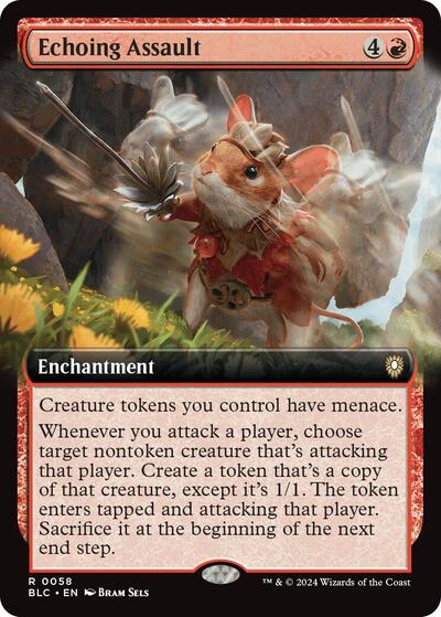 Echoing Assault (Extended Art) (Commander: Bloomburrow) Near Mint