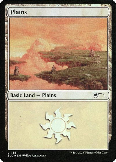 Plains (1351) (Secret Lair) Light Play Foil