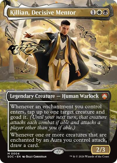 Killian, Decisive Mentor (Borderless) (Commander: Secrets of Strixhaven) Near Mint