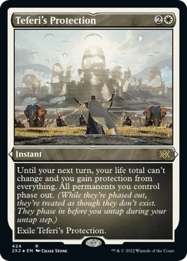 Teferi's Protection (Foil Etched) (Double Masters 2022) Light Play Foil
