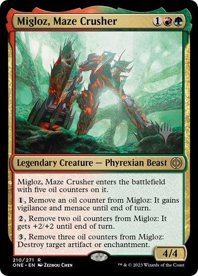 Migloz, Maze Crusher (Promo Pack: Phyrexia: All Will Be One) Light Play