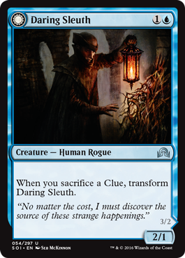 Daring Sleuth (Bearer of Overwhelming Truths) (Shadows Over Innistrad) Medium Play