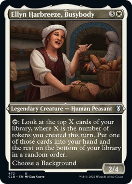 Ellyn Harbreeze, Busybody (Etched Foil) (Commander Legends: Battle for Baldur's Gate) Light Play Foil