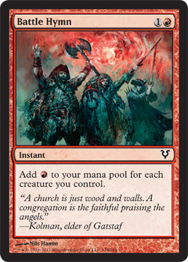 Battle Hymn (Avacyn Restored) Heavy Play Foil