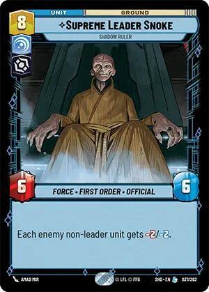 Supreme Leader Snoke Shadow Ruler (Shadows of the Galaxy) Near Mint Foil