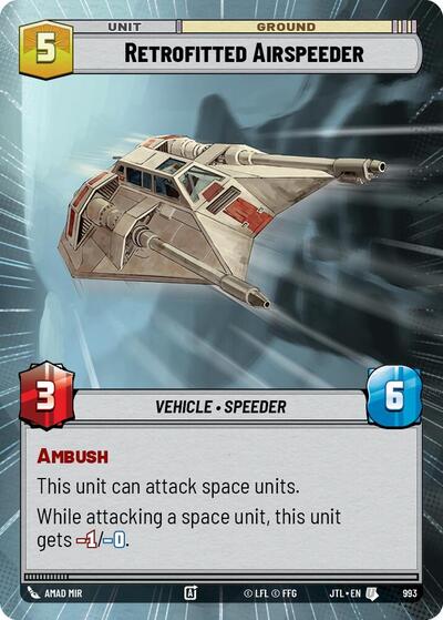 Retrofitted Airspeeder (Hyperspace Foil) (Jump to Lightspeed) Near Mint Foil