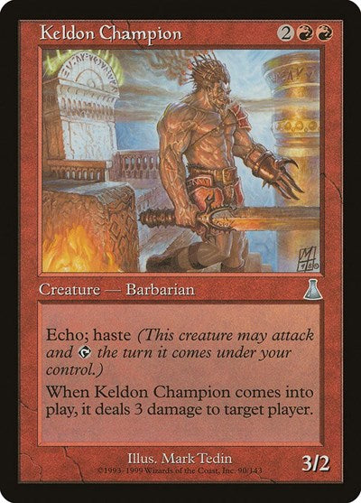 Keldon Champion (Urza's Destiny) Medium Play