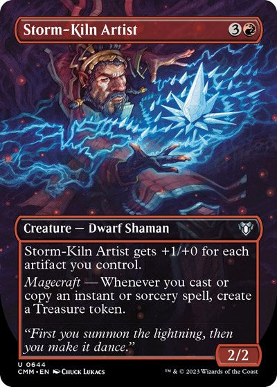Storm-Kiln Artist (Borderless) (Commander Masters) Light Play