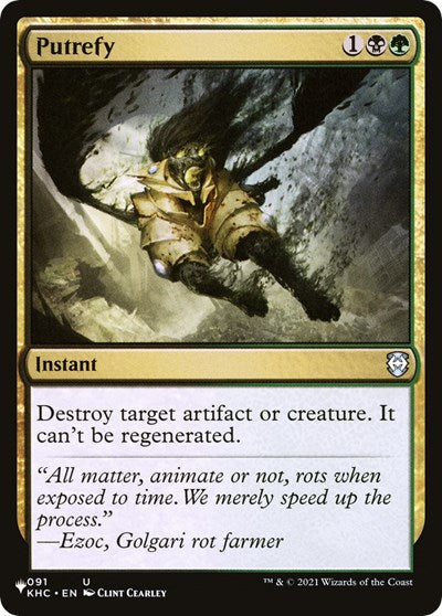 Putrefy (KHC) (Secret Lair Commander: From Cute to Brute) Light Play