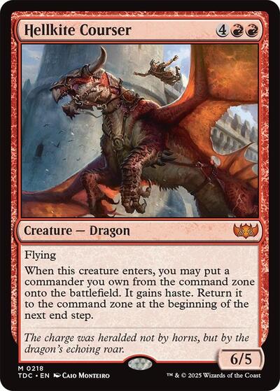 Hellkite Courser (Commander: Tarkir: Dragonstorm) Light Play