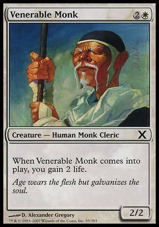 Venerable Monk (10th Edition) Medium Play Foil
