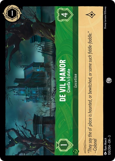 De Vil Manor - Cruella's Estate (Into the Inklands) Near Mint Cold Foil
