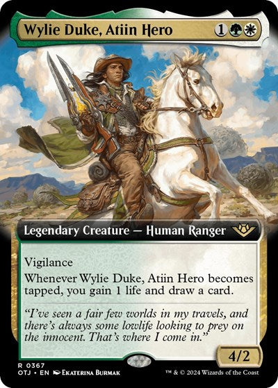 Wylie Duke, Atiin Hero (Extended Art) (Outlaws of Thunder Junction) Light Play Foil