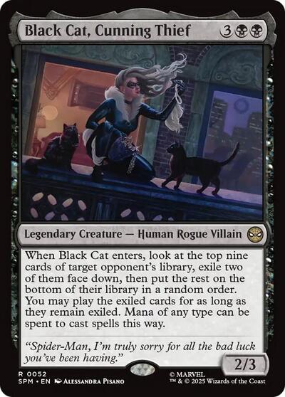 Black Cat, Cunning Thief (Marvel's Spider-Man) Light Play Foil