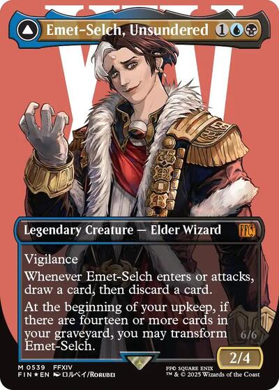 Emet-Selch, Unsundered (Borderless) (Surge Foil) (Universes Beyond: FINAL FANTASY) Near Mint Foil