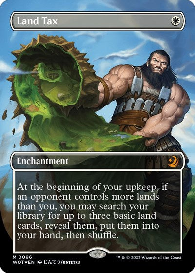 Land Tax (Anime Borderless) (Confetti Foil) (Wilds of Eldraine: Enchanting Tales) Light Play Foil
