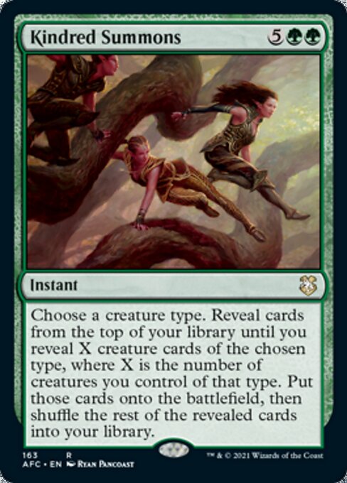 Kindred Summons (Commander 2021 Forgotten Realms) Light Play