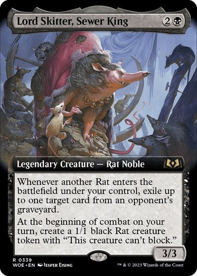 Lord Skitter, Sewer King (Extended Art) (Wilds of Eldraine) Light Play Foil