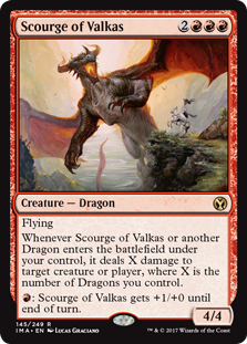 Scourge of Valkas (Iconic Masters) Light Play Foil