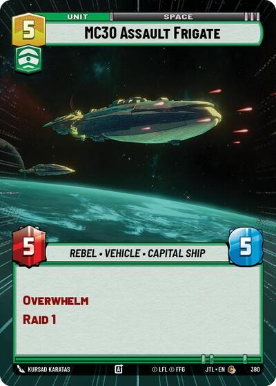 MC30 Assault Frigate (Hyperspace) (Jump to Lightspeed) Near Mint