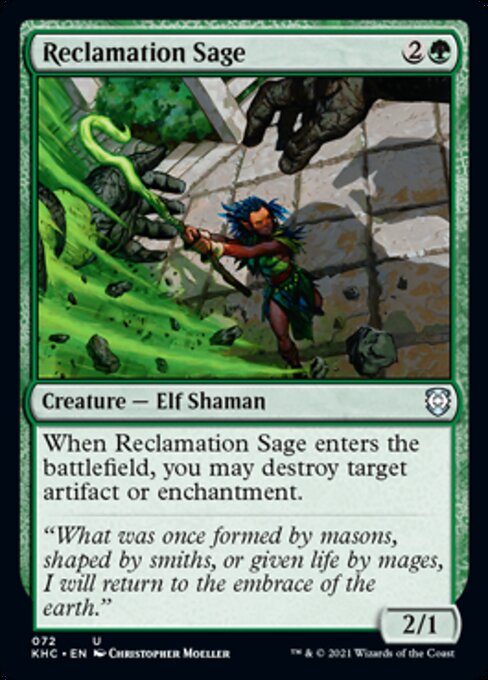 Reclamation Sage (Commander 2021 Kaldheim) Light Play
