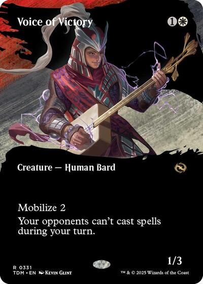 Voice of Victory (Borderless) (Tarkir: Dragonstorm) Light Play Foil