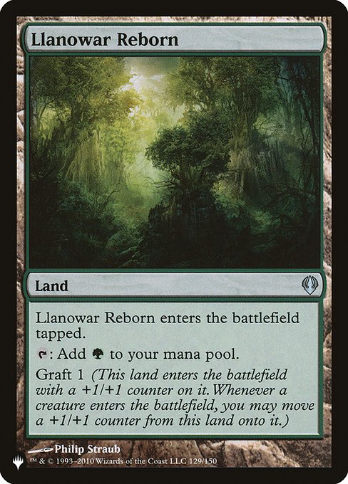Llanowar Reborn (The List) Light Play