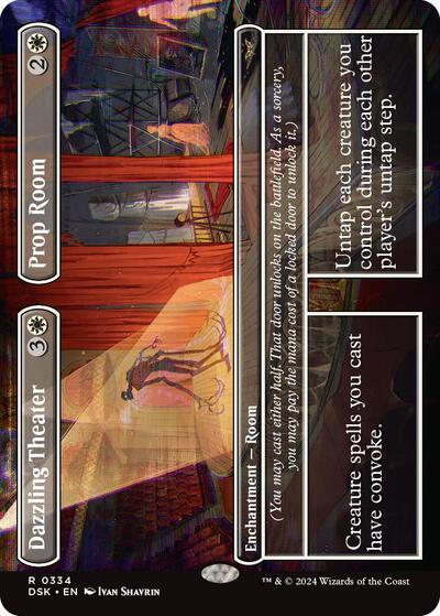 Dazzling Theater / Prop Room (Borderless) (Duskmourn: House of Horror) Light Play Foil