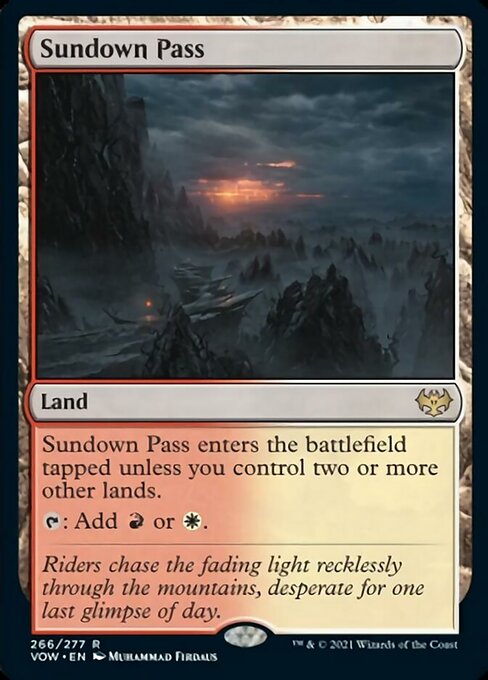 Sundown Pass (Innistrad: Crimson Vow) Damaged / Poor Foil