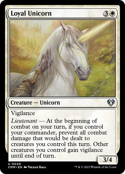 Loyal Unicorn (Commander Masters) Medium Play